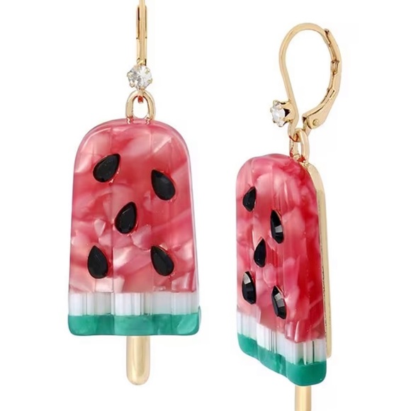 Betsey Johnson Jewelry - Betsey Johnson Watermelon Popsicle Dangle Drop Earrings NWT